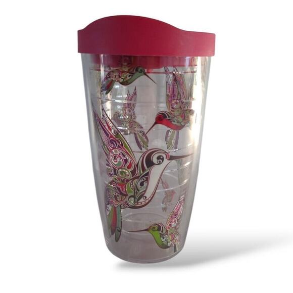 Tervis Hummingbirds Insulated Tumbler 16Oz Pink Lid - Picture 1 of 10